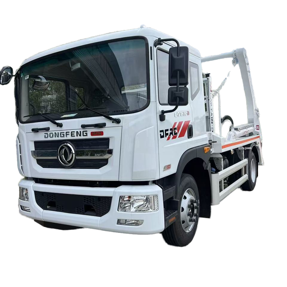Cami&oacute;n De Basura De Elevador De Gancho De Brazo Oscilante Dongfeng Con Contenedores De Tipo B