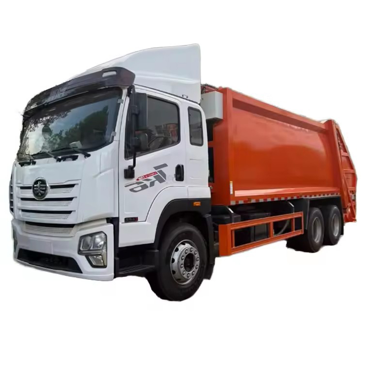 Potente Cami&oacute;n De Basura De Carga Trasera FAW Jiefang 6x4 Con Tecnolog&iacute;a Avanzada De C