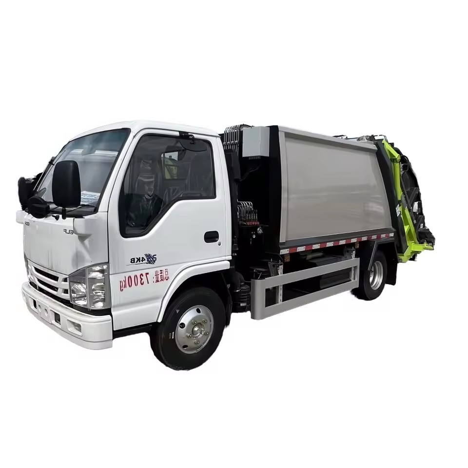 Cami&oacute;n De Basura ISUZU ELF 4X2 Marca Famosa Peque&ntilde;a Compresi&oacute;n Totalmente De Mo