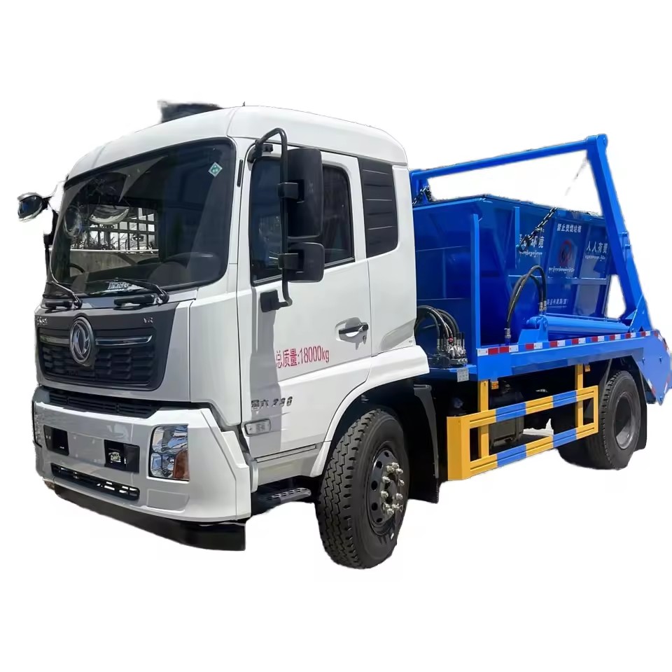 Cami&oacute;n De Basura De Brazo Oscilante Dongfeng 4X2 | Capacidad De 8-12 CBM | Certificado CE / G