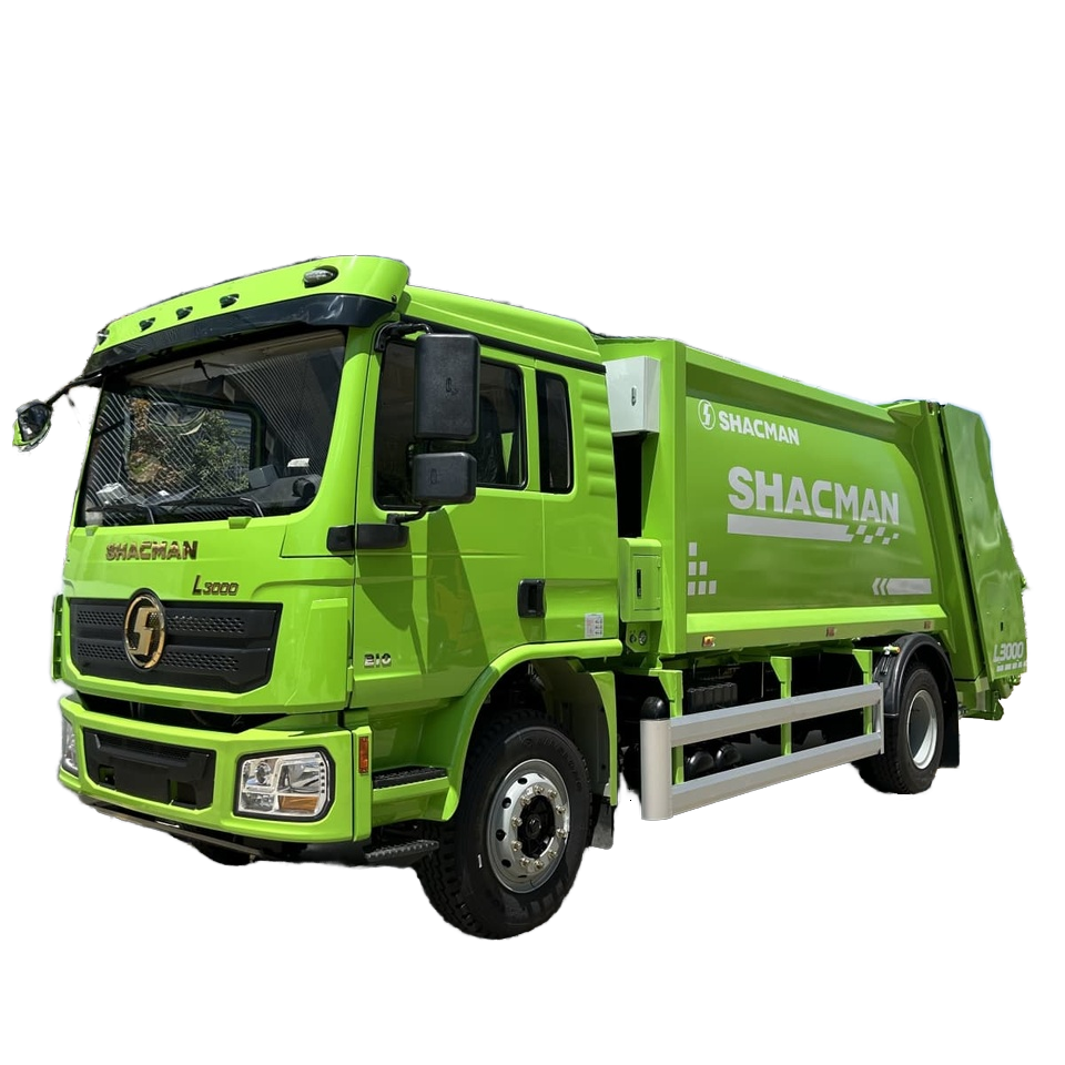 Cami&oacute;n De Basura Del Cargador Trasero SHACMAN 12CBM, Sistema De Compactaci&oacute;n Hidr&aacu