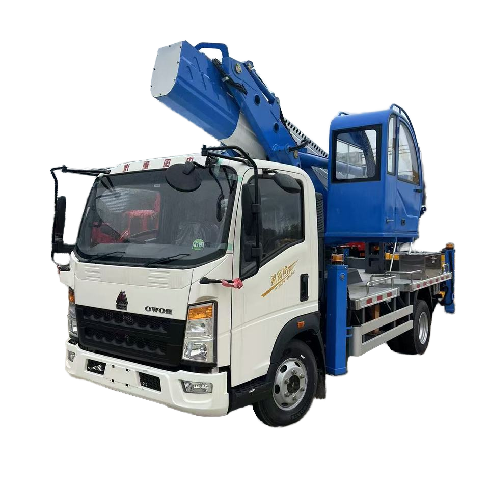 HOWO 28m Cami&oacute;n Elevador De Un Eje | Transmisi&oacute;n Manual Diesel Para Mantenimiento De L