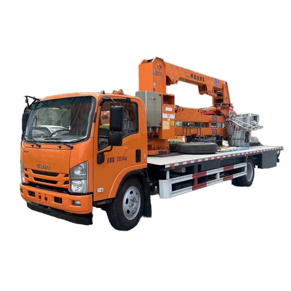 4*2 Cami&oacute;n De Inspecci&oacute;n Del Puente De Isuzu, Plataforma M&oacute;vil De Trabajo Con L