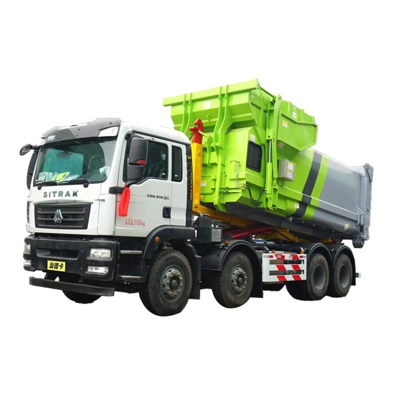Sinotruk Sitrak 20 Toneladas 25 Toneladas Gancho Elevador Cami&oacute;n De Basura 8x4 Rodillo Pesado