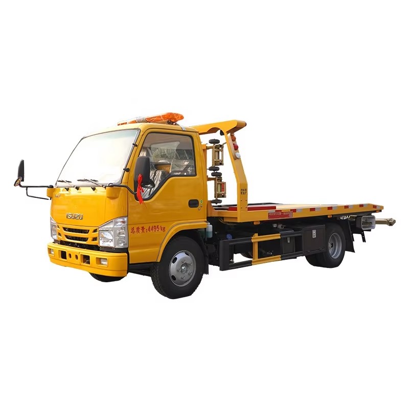 1SUZU ELF 4x2 Flatbed Wrecker Remolque Truck Mini Road Wrecker Truck Para Rescate De Veh&iacute;culo