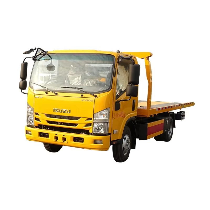 1SUZU ELF KV100 Flatbed Wrecker Remolque Truck 4x2 Road Rescue Wrecker Truck En Venta