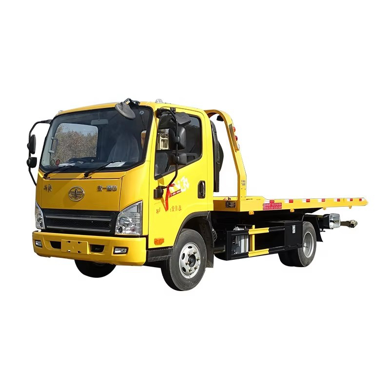 FAW 5 Ton Flatbed Remolque Wrecker Truck 4x2 Road Wrecker Truck Para El Rescate De Veh&iacute;culos