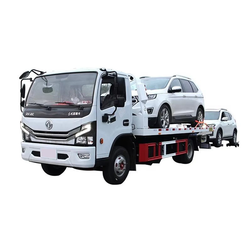 Dongfeng 4 Ton Flatbed Remolque Wrecker Truck 4x2 Road Wrecker Truck Con Winch Para Veh&iacute;culo 