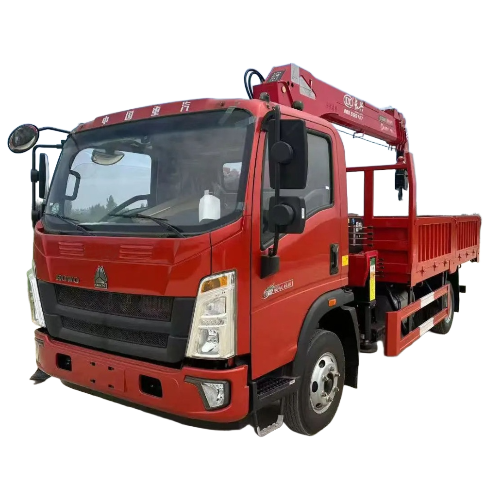 Sinotruk Howo 4 X2 Gr&uacute;a De Cami&oacute;n 6 Toneladas Boom Telesc&oacute;pico Nuevo Motor De B