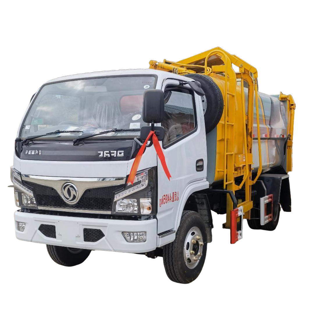 Dongfeng 5-Cbm Autom&aacute;tico Diesel Cami&oacute;n De Basura 4x2 Rueda De Accionamiento F&aacute;