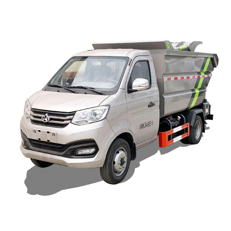 Changan Alta Saneamiento Diesel Basura Limpieza Cami&oacute;n Cuelga Cubo Trasero PLC Operaci&oacute