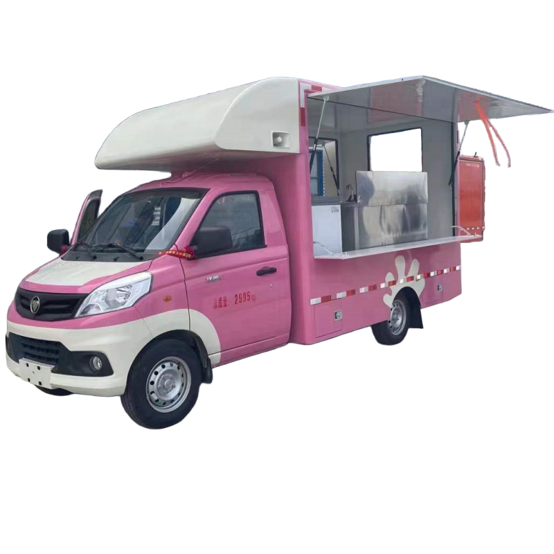 FOTON Chino 4 * 2 Helado Perro Caliente Carro De Comida Remolque M&oacute;vil Cami&oacute;n De Comid