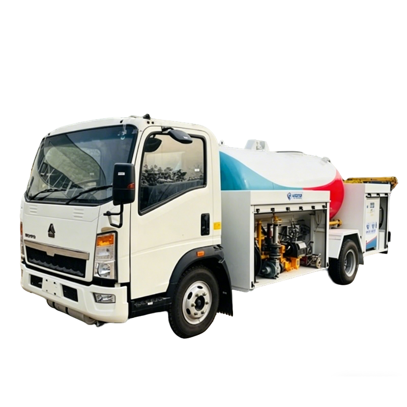 HOWO 5000 Litros LPG Bobtail Cami&oacute;n Para El Cilindro De Cocina Refiiling