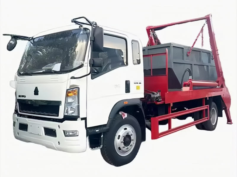 Sinotruk HOWO Cami&oacute;n De Basura De Brazo Oscilante Hidr&aacute;ulico De 2 Ejes Con Papelera De