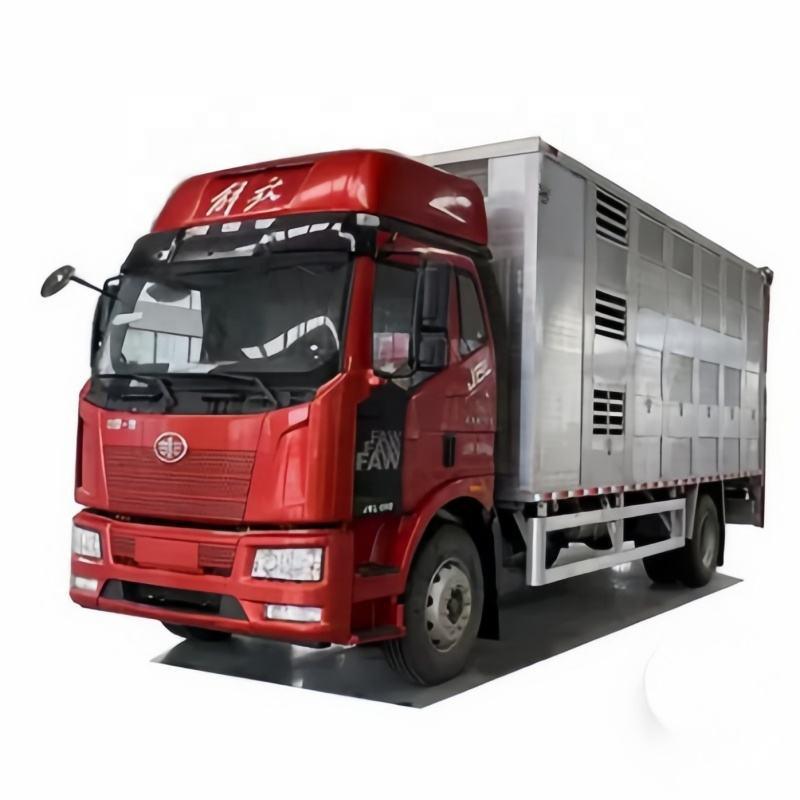 Remolque De Transporte Ganadero FAW 4 * 2 4 * 4 6.8 M Cami&oacute;n De Transporte De Aves De Corral 